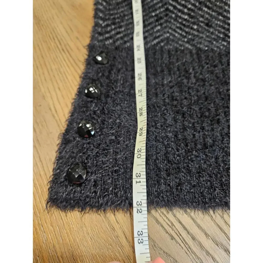 Candie's Fuzzy & Cozy Herringbone Knit Sweater Dress Size L H16 - Picture 5 of 7